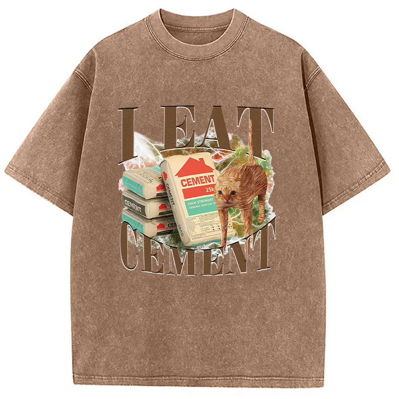 Modecanvas Unhinged I Eat Cement Washed T-Shirt