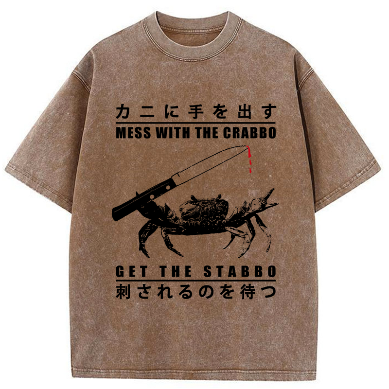 Modecanvas Mess With The Crab Washed T-Shirt