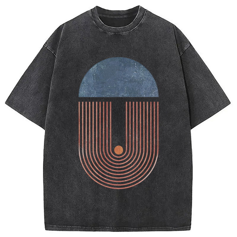 Modecanvas Abstract Art Washed T-Shirt