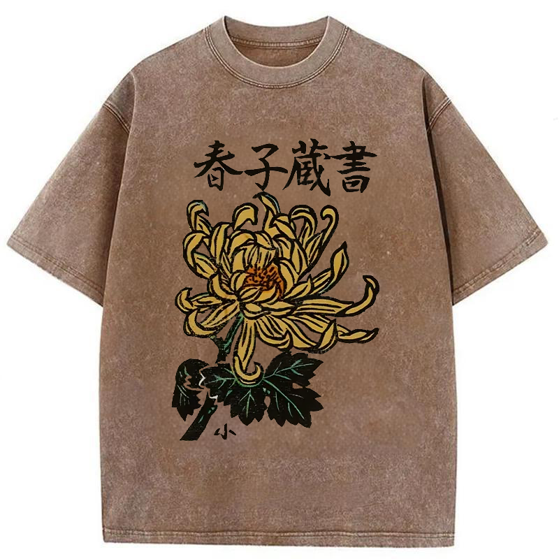 Modecanvas Spring Chrysanthemum Washed T-Shirt