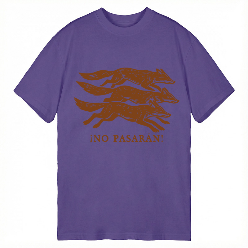 Modecanvas No Pasaran! Anti-Fascist Fox DTG Printing Classic T-Shirt