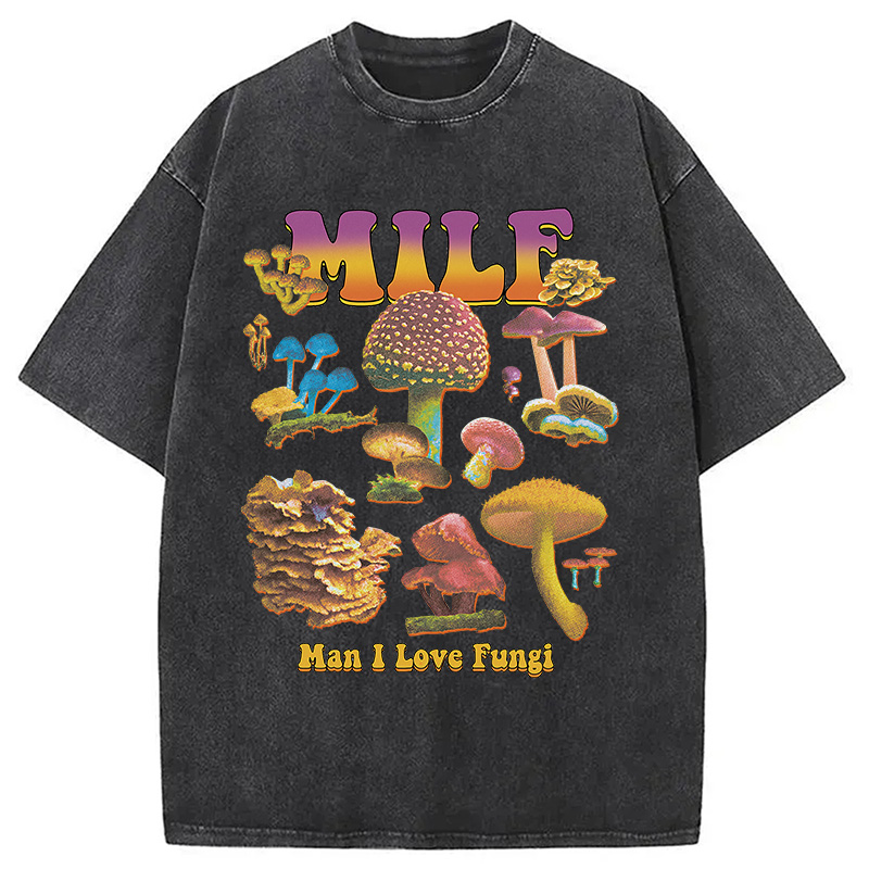 Modecanvas MILF Fungi Washed T-Shirt