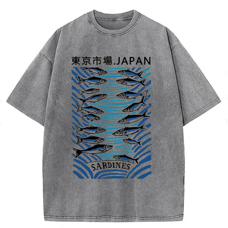 Modecanvas Tokyo Fish Market Washed T-Shirt