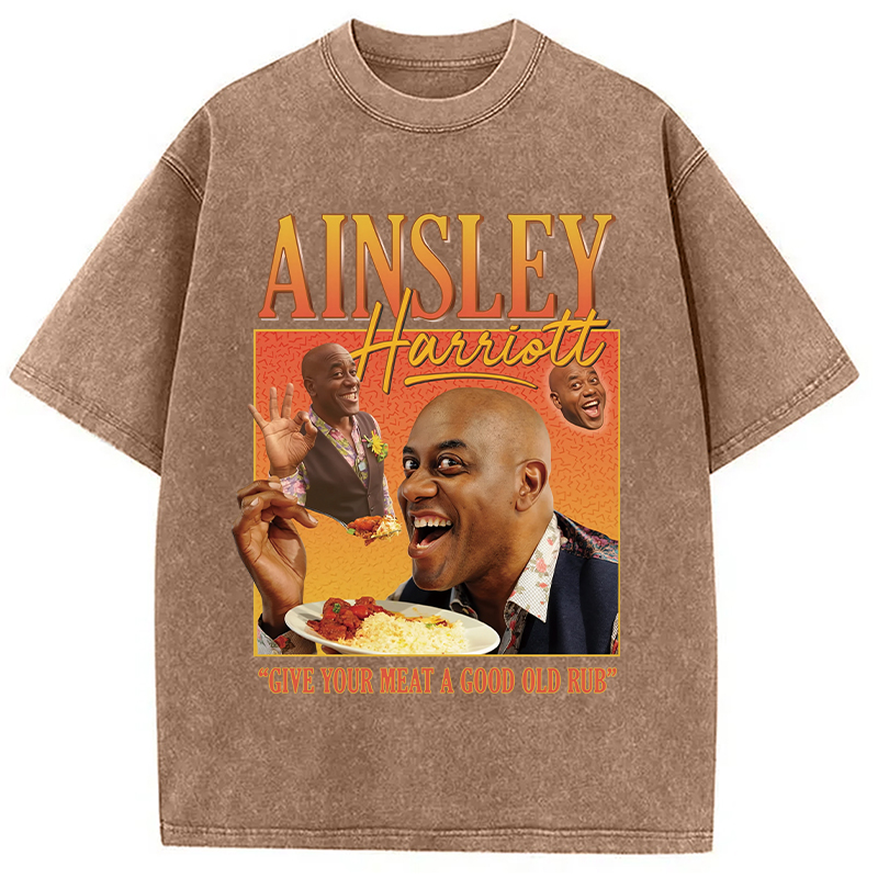 Modecanvas Ainsley Harriott Homage Washed T-Shirt