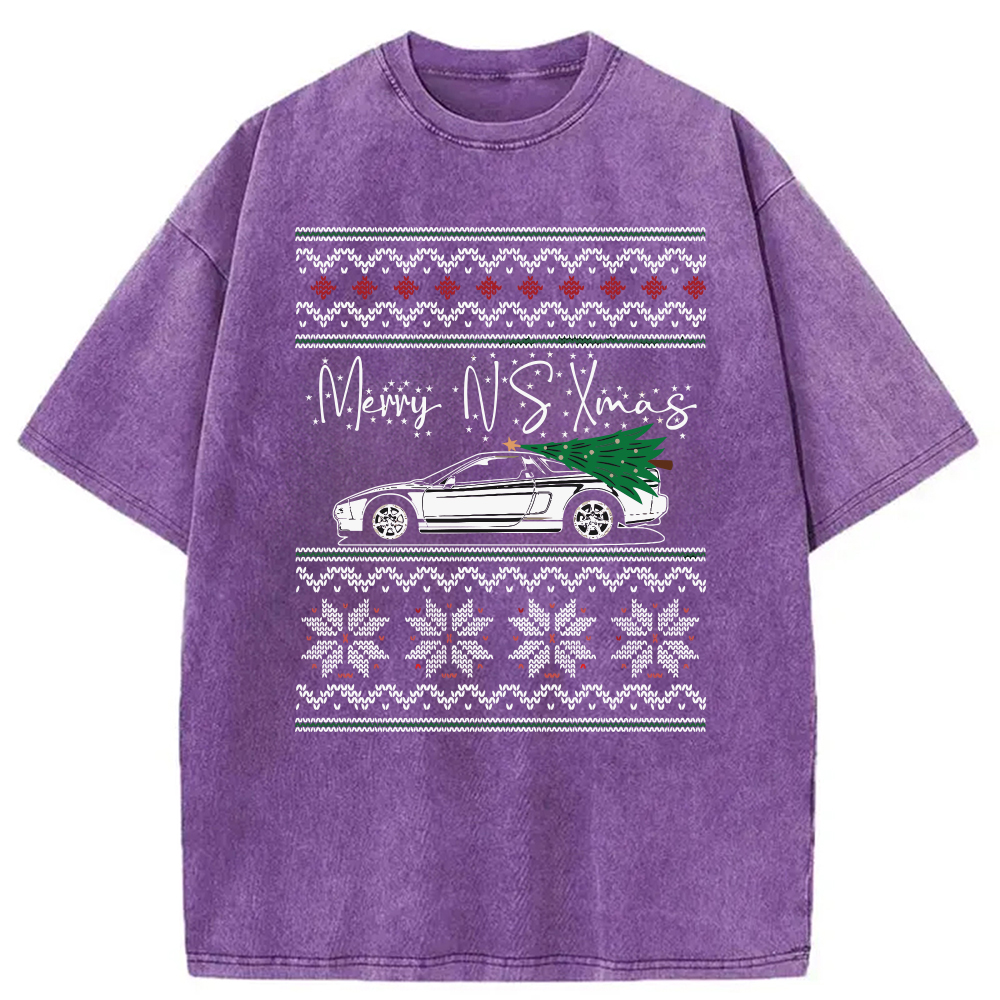 Modecanvas Japanese Sports Car JDM Christmas Washed T-Shirt