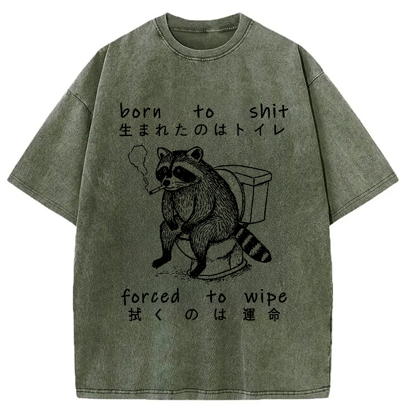 Modecanvas Decadent Raccoon Washed T-Shirt