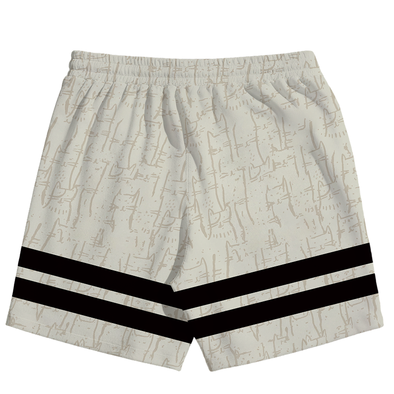 Modecanvas Black Cat Biting Arm Jersey Short