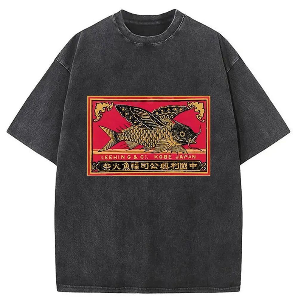 Modecanvas Flying Fish Washed T-Shirt