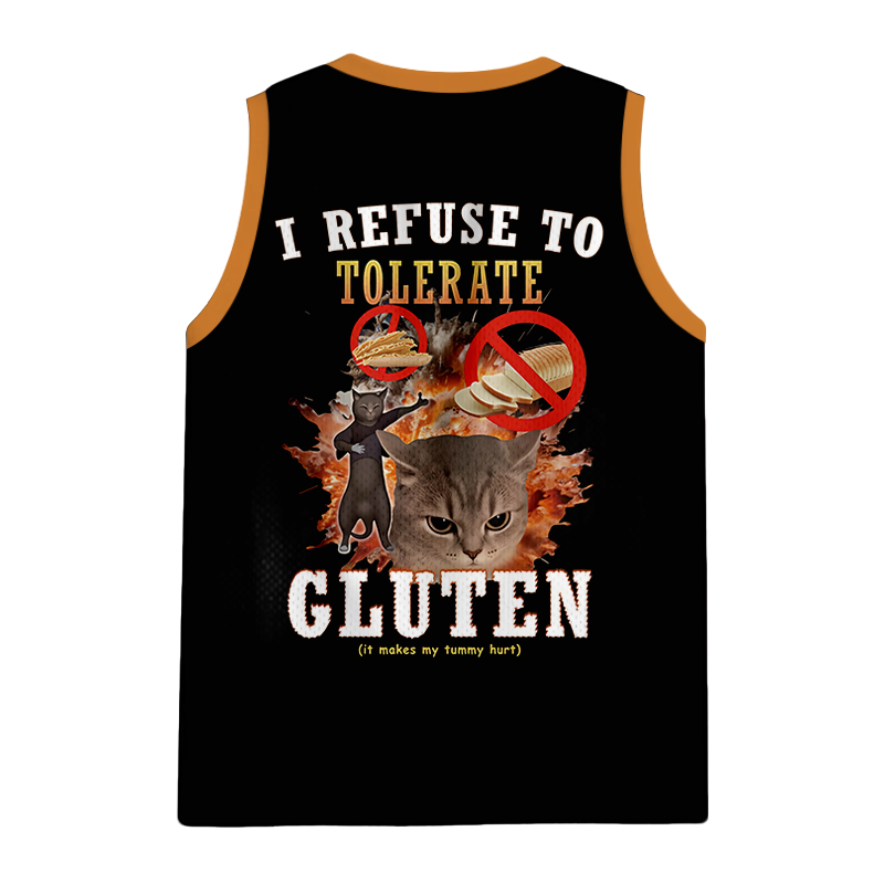 Modecanvas I Refuse to Tolerate Gluten Jersey Tank
