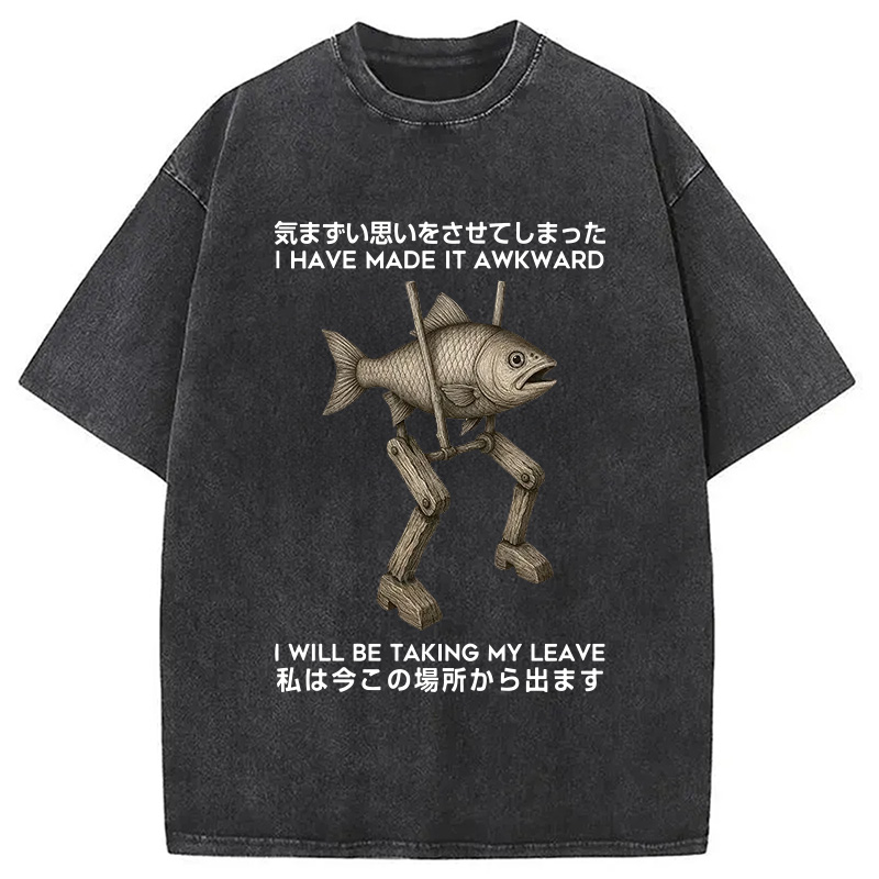 Modecanvas I Have Made It Awkward Washed T-Shirt