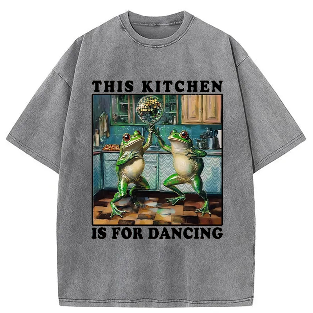Modecanvas This Kitchen Is For Dancing Washed T-Shirt