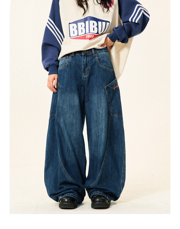 Modecanvas Big pockets Blue Jeans