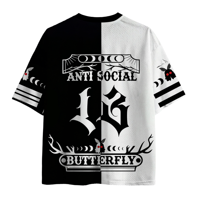 Modecanvas Anti-Social Butterfly Mesh Jersey