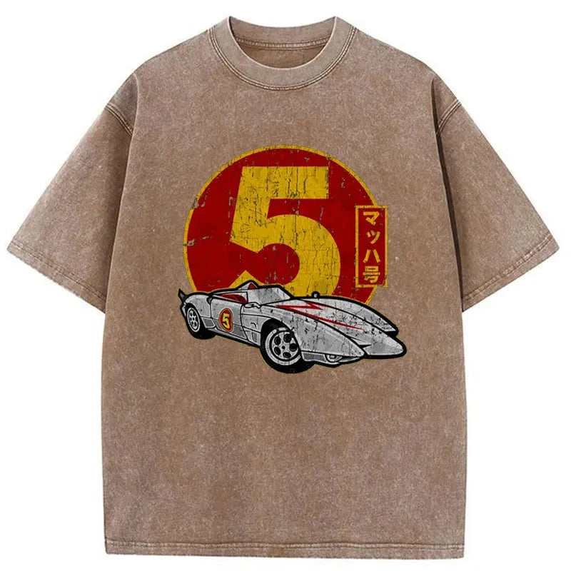 Modecanvas Speed Racer Japan Washed T-Shirt-modecanvas