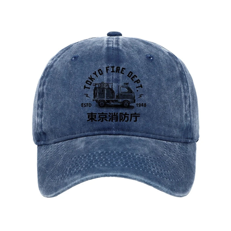 Modecanvas Tokyo Fire Dept Washed Cap-modecanvas