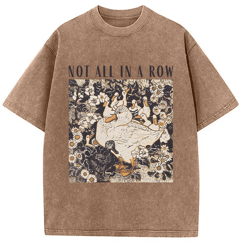 Modecanvas Ducks Not in A Row Washed T-Shirt