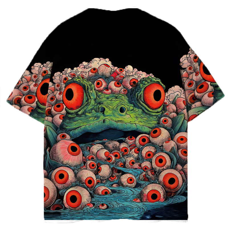 Modeocanvas Disgusting Frog All Over Print T-shirt-modecanvas