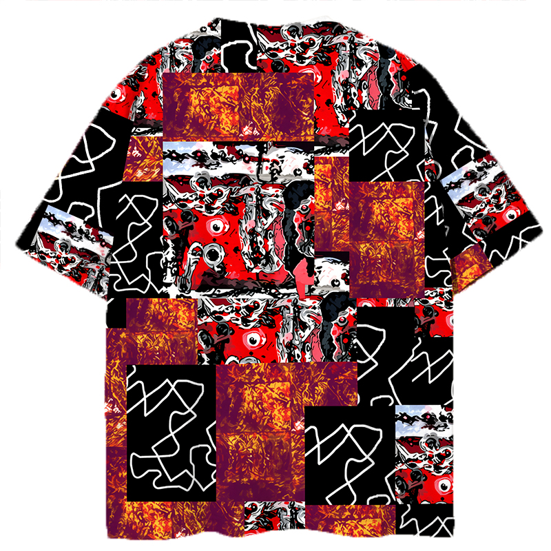 Modeocanvas Abstract Collage All Over Print T-shirt-modecanvas