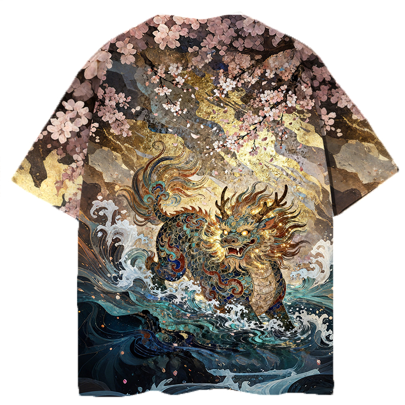 Modeocanvas Auspicious Beast Qilin All Over Print T-shirt-modecanvas
