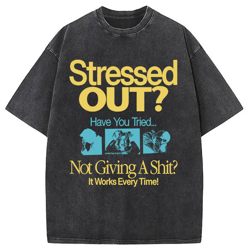 Modecanvas Stressed Out? Washed T-Shirt
