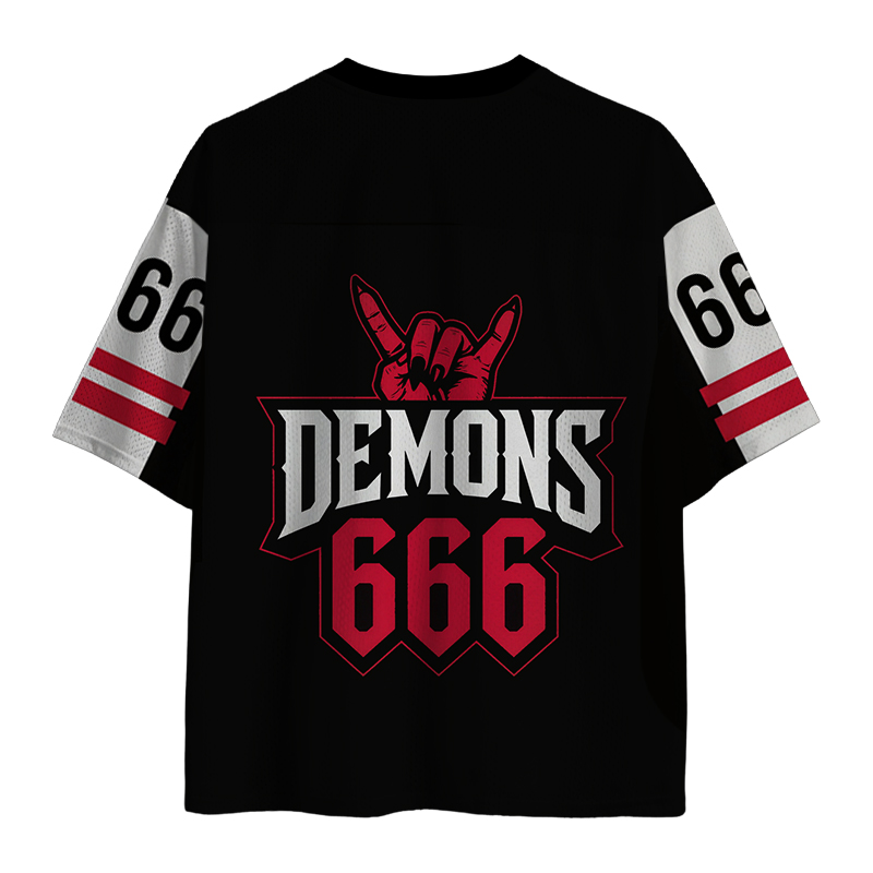 Modecanvas Down with My Demons Mesh Jersey-modecanvas