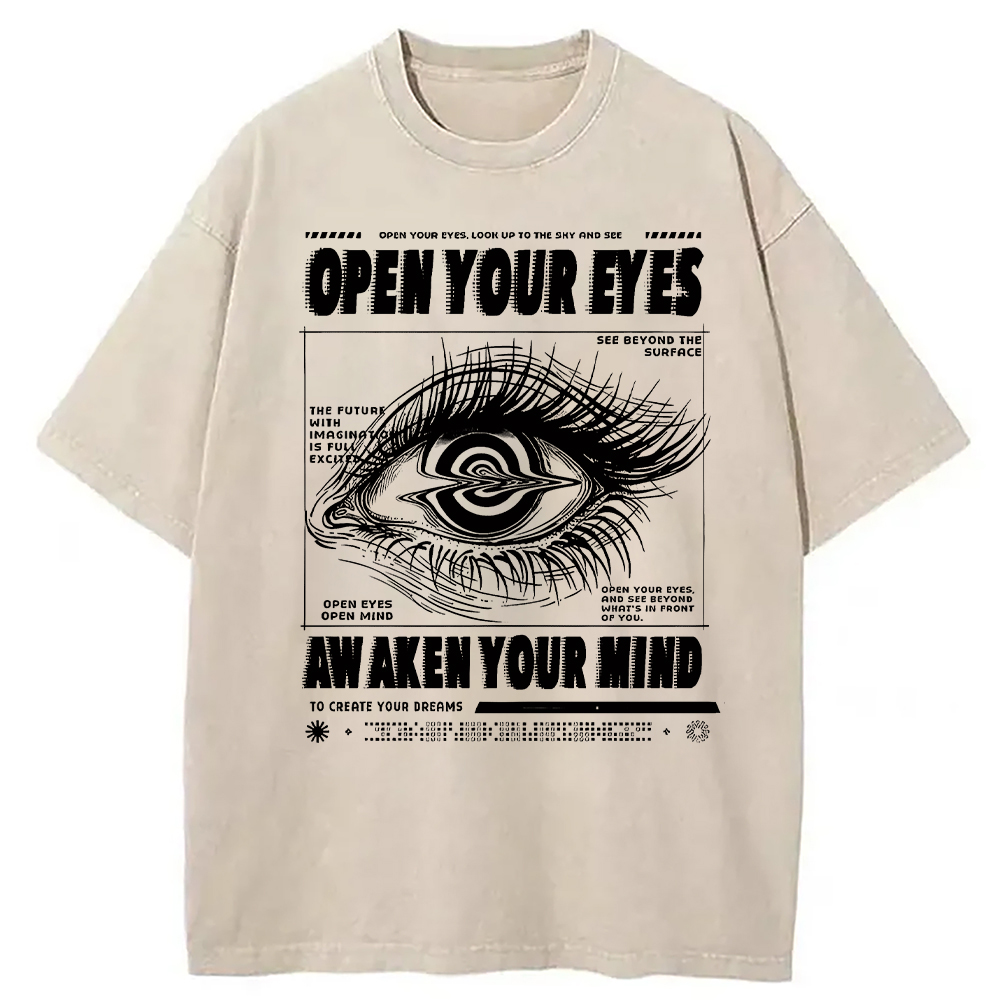 Modecanvas Open Eyes Washed T-Shirt