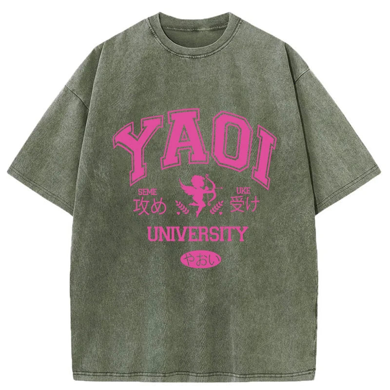 Modecanvas Yaoi University Washed T-Shirt