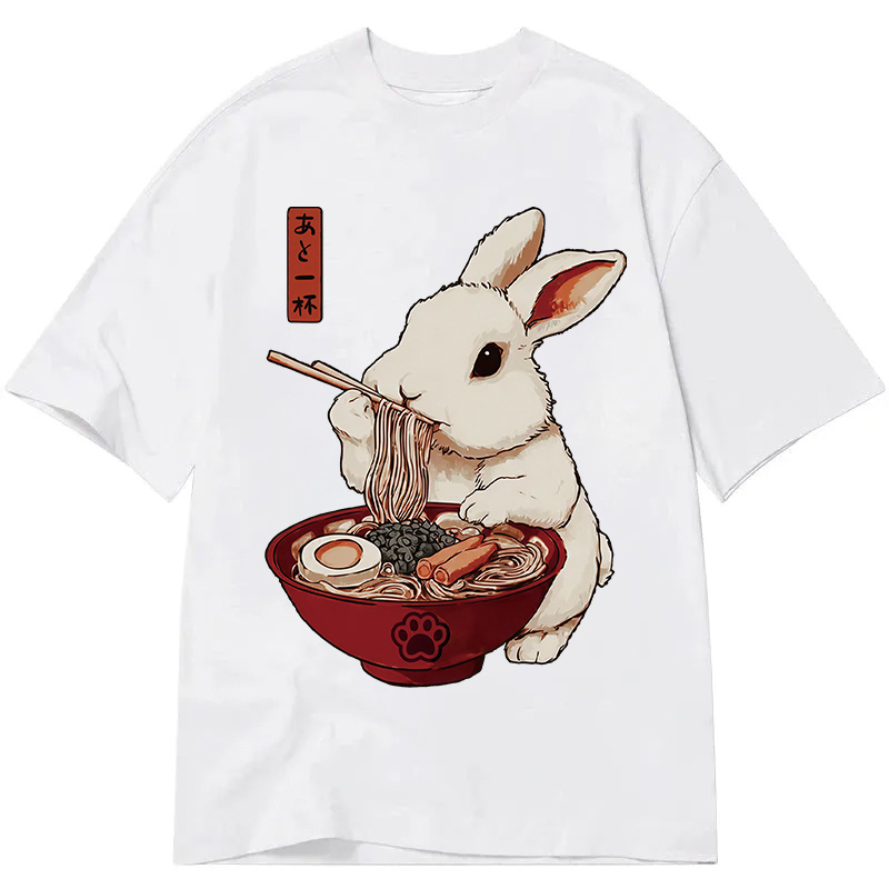 Modecanvas Bunny:One More Bowl, Please! DTG Printing Classic T-Shirt-modecanvas