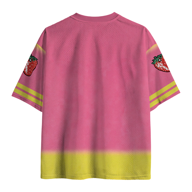 Modecanvas Strawberry Star Mesh Jersey-modecanvas