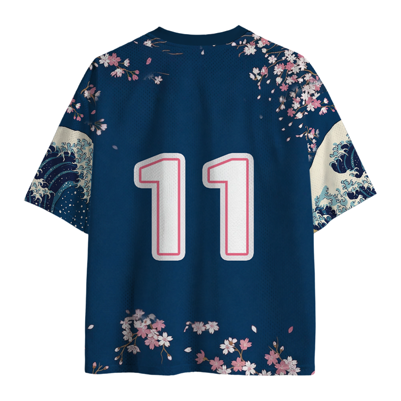 Modecanvas Sakura and Wave Mesh Jersey-modecanvas