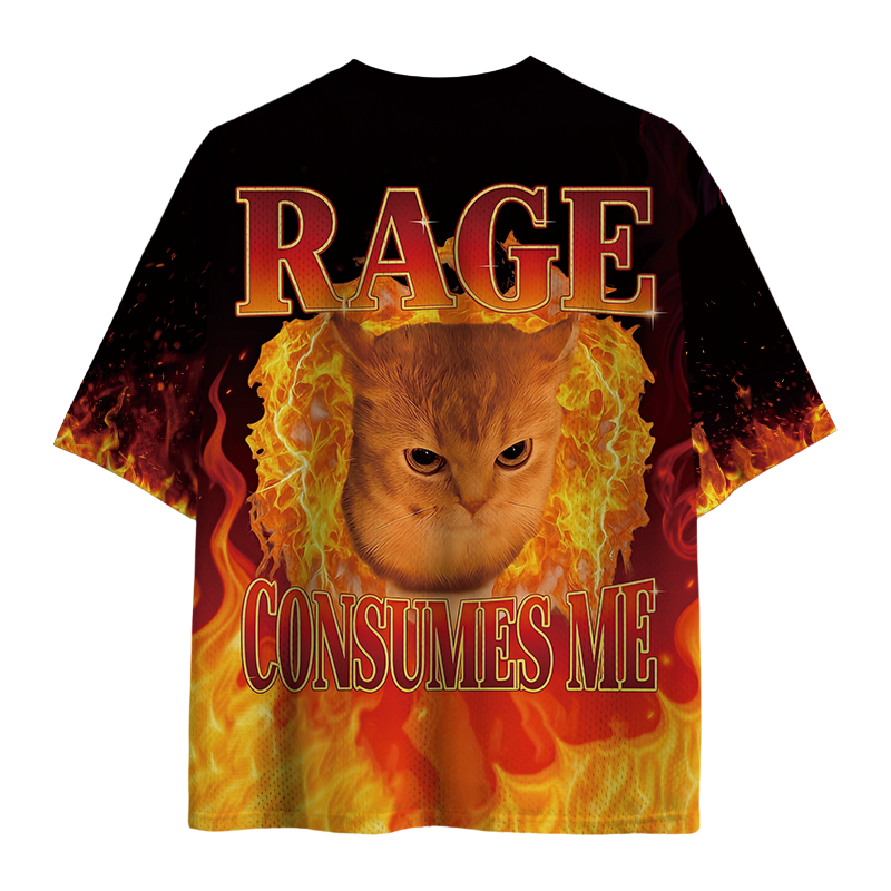 Modecanvas Rage Consumes Me Mesh Jersey-modecanvas