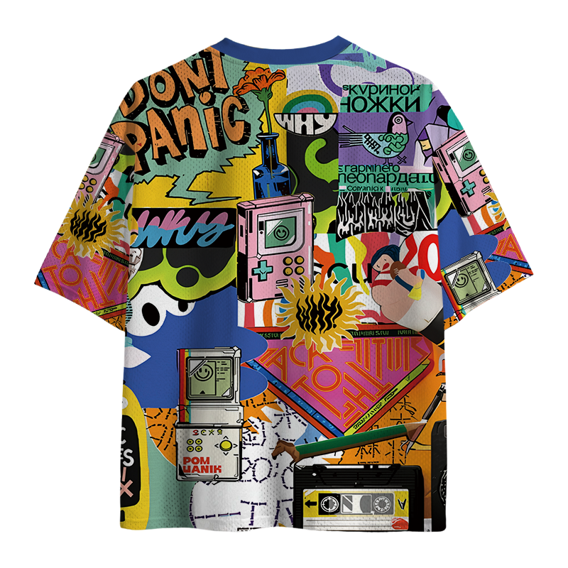 Modecanvas Vintage 80s Mesh Jersey-modecanvas