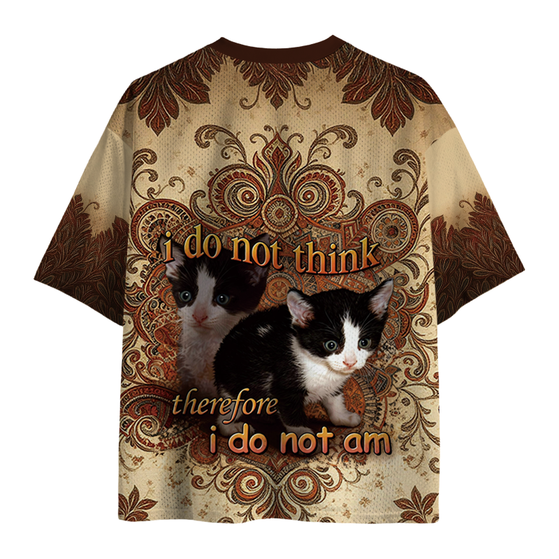 Modecanvas Cat Meme Mesh Jersey-modecanvas