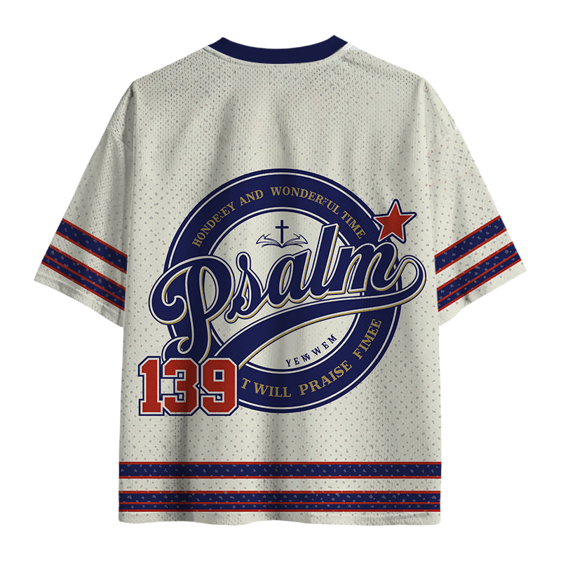 Modecanvas Fearfully And Wonderfully Made Christian Mesh Jersey-modecanvas