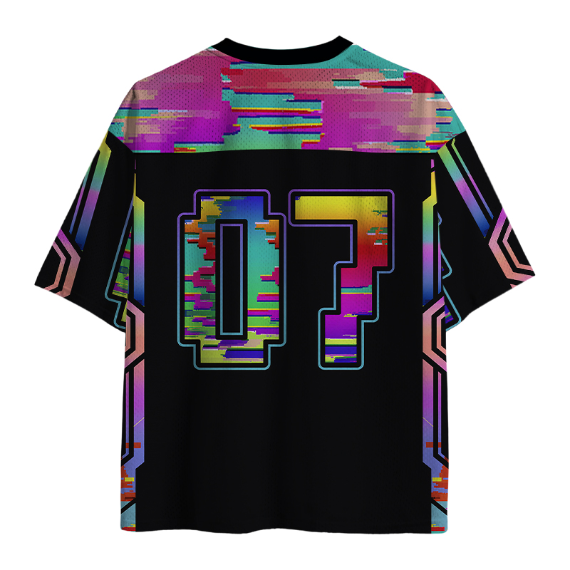 Modecanvas Glitchy Cat Mesh Jersey-modecanvas