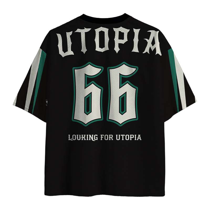 Modecanvas Utopia Vintage Mesh Jersey-modecanvas