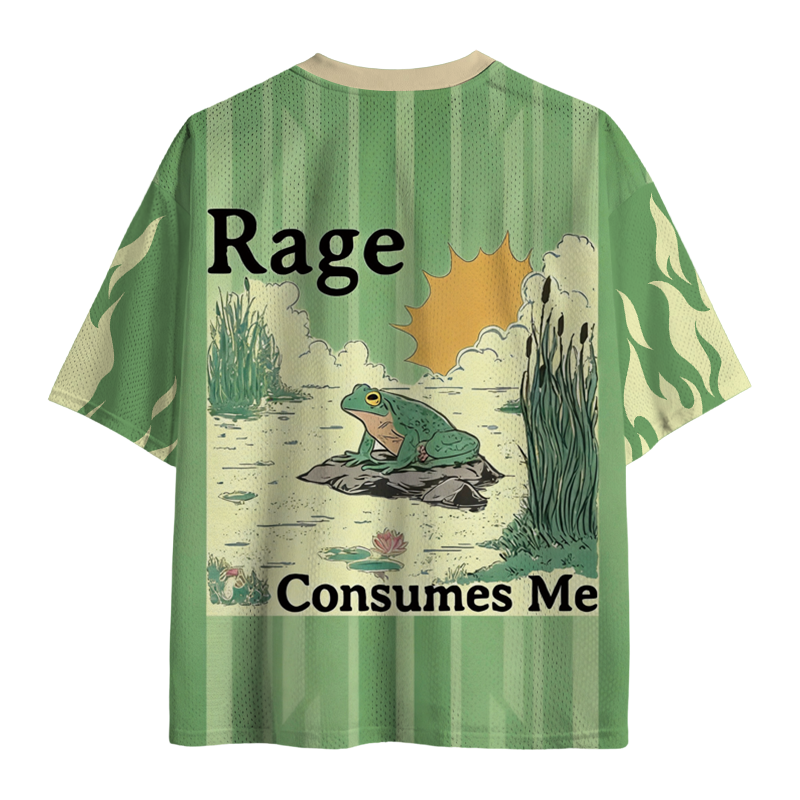 Modecanvas Rage Consumes Me Frog Pond Mesh Jersey-modecanvas
