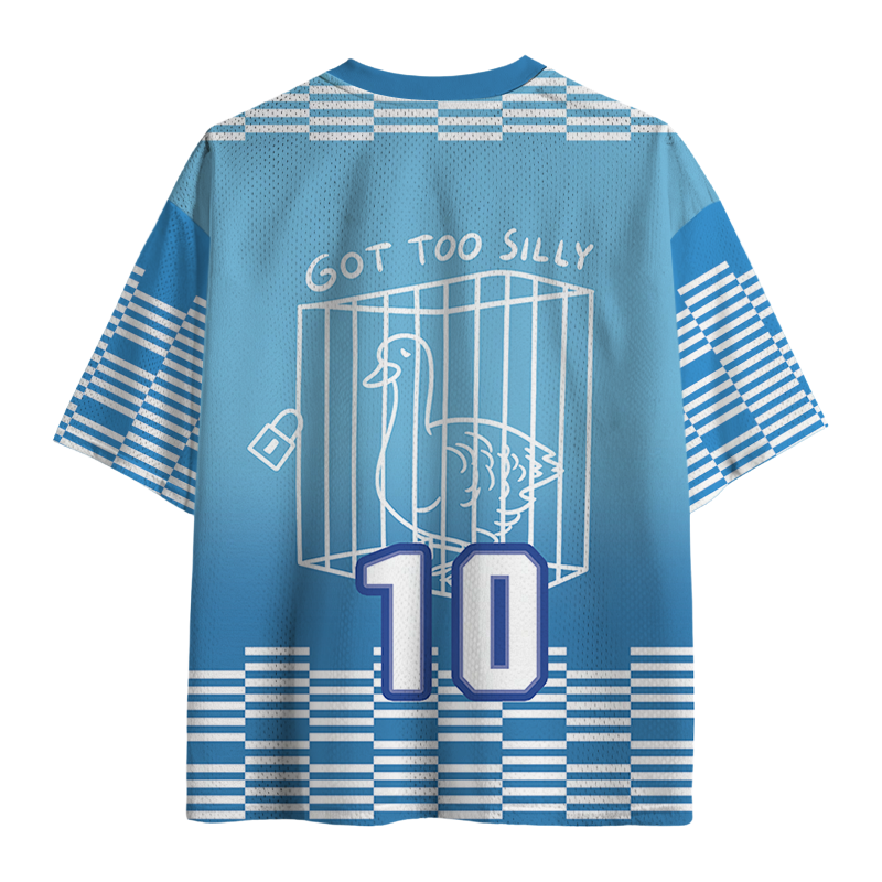 Modecanvas Got too silly Funny Mesh Jersey-modecanvas