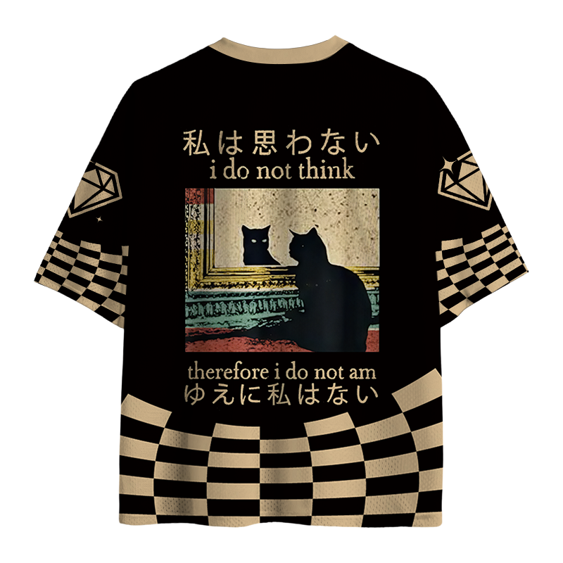 Modecanvas I Do Not Think Therefore I Do Not Am Mesh Jersey-modecanvas