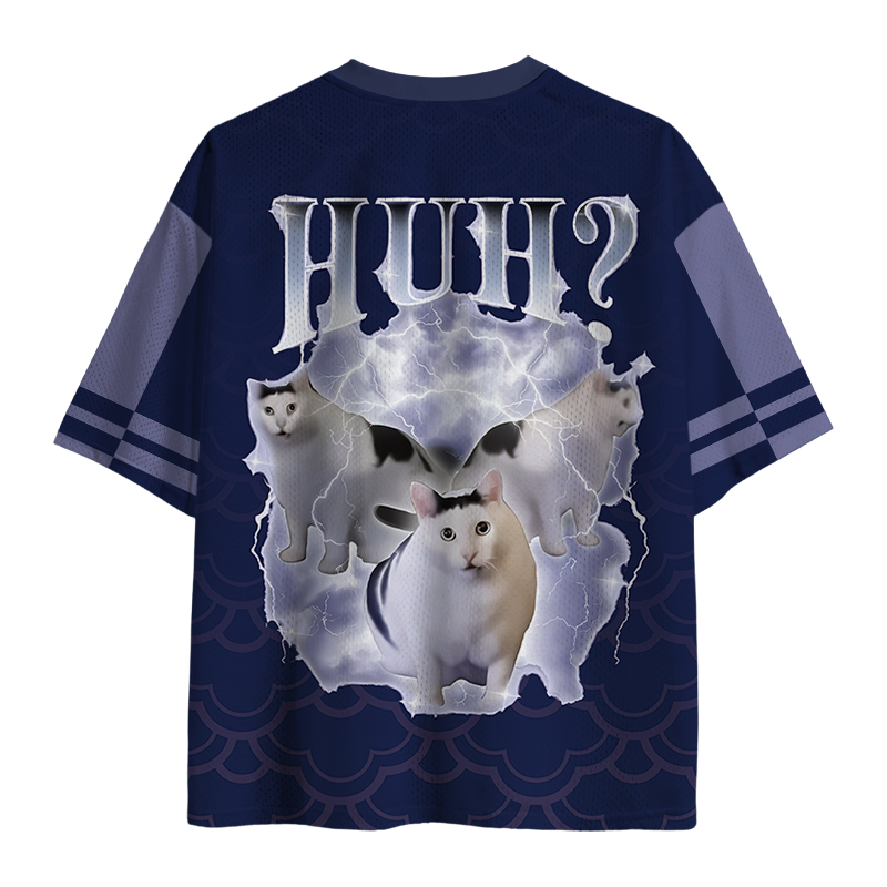 Modecanvas Huh Cat Chonky Ben Meme Mesh Jersey-modecanvas