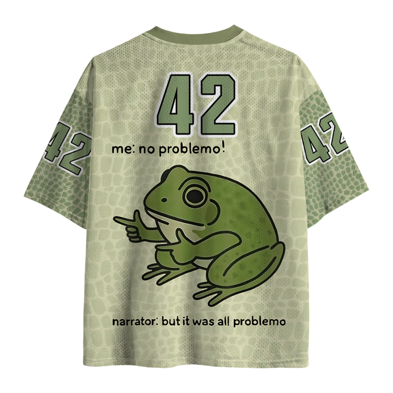Modecanvas Stupid Frog Meme Mesh Jersey-modecanvas