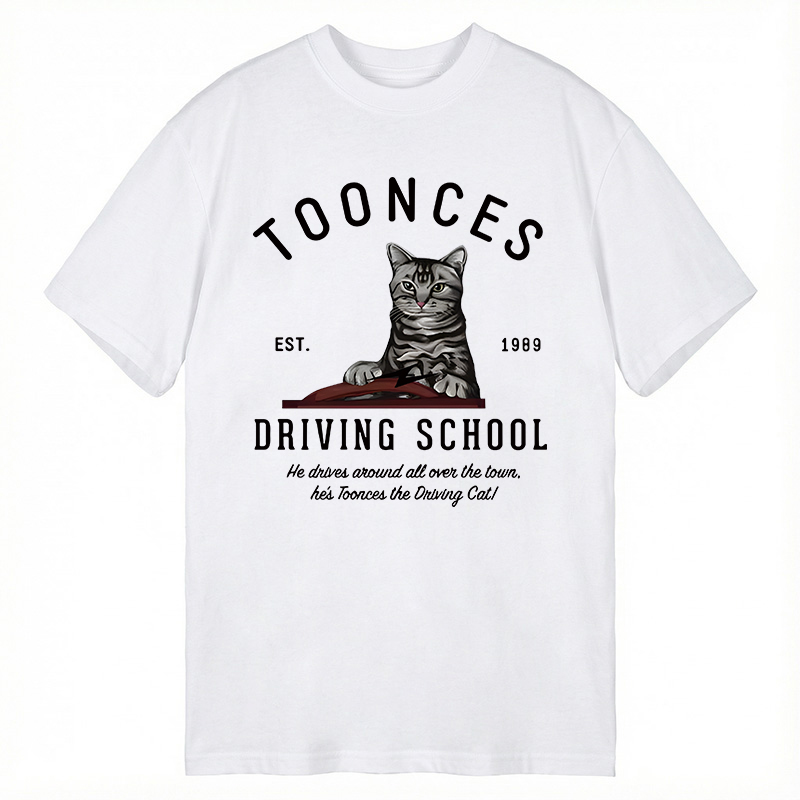 Modecanvas Toonces Driving School DTG Printing Classic T-Shirt-modecanvas