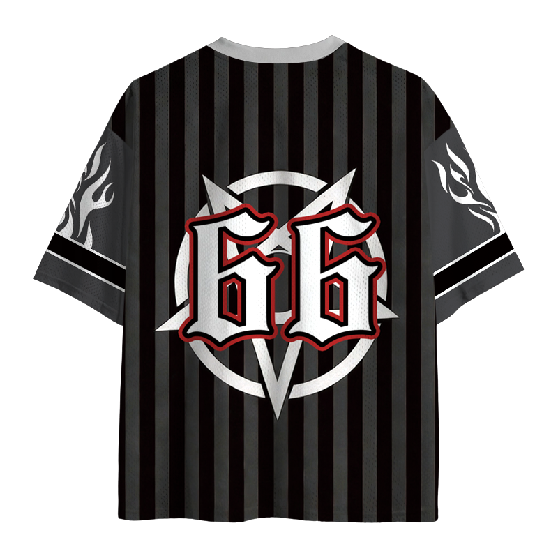 Modecanvas Demon Cat Mesh Jersey-modecanvas