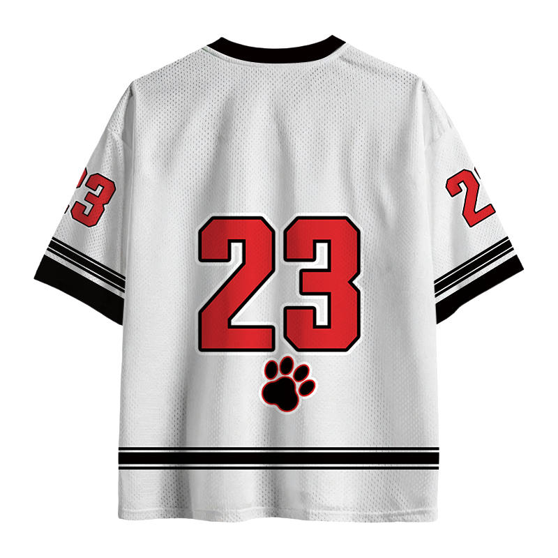 Modecanvas Minimalist Cat Art Mesh Jersey-modecanvas