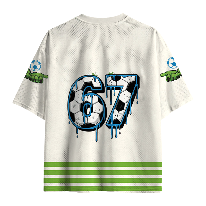 Modecanvas Soccer 67 Birthday Mesh Jersey-modecanvas