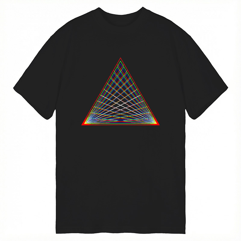 Modecanvas Prismatic Pyramid DTG Printing Classic T-Shirt-modecanvas