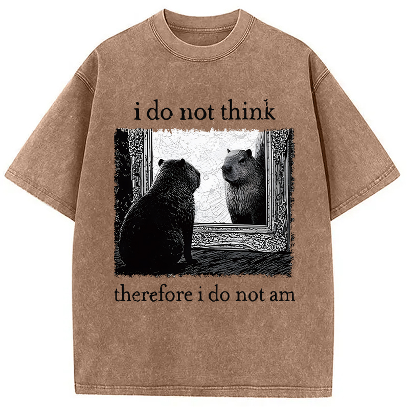 Modecanvas Capybara Paradox Washed T-Shirt