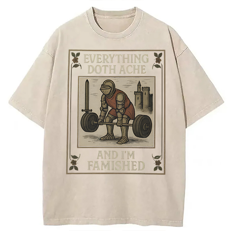 Modecanvas Everything Doth Ache DTG Printing Washed T-Shirt