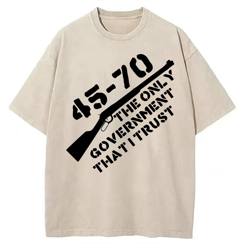 Modecanvas 45-70 The Only Government I Trust DTG Printing Washed T-Shirt