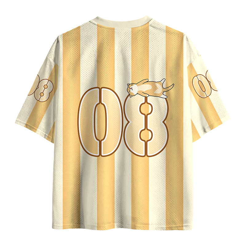 Modecanvas Silly Sleepy Cat Meme Mesh Jersey-modecanvas